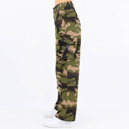 Wide Leg Camo Cargo Pants